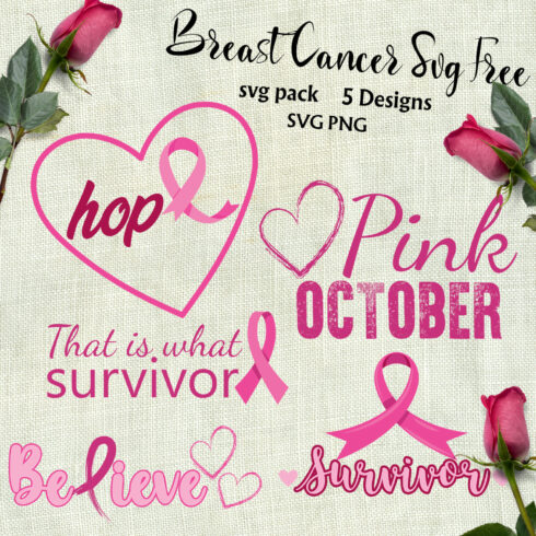 breast cancer svg free.