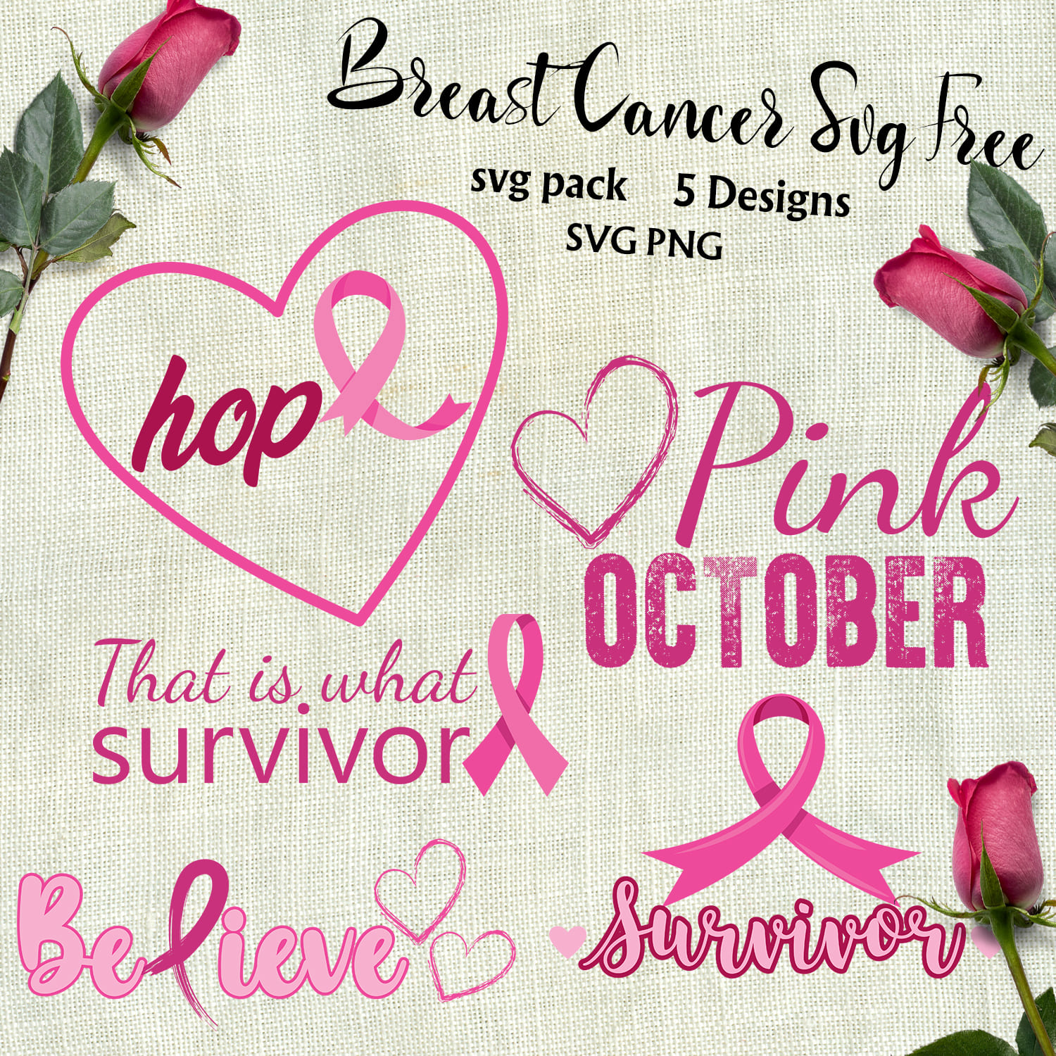 breast cancer svg free.