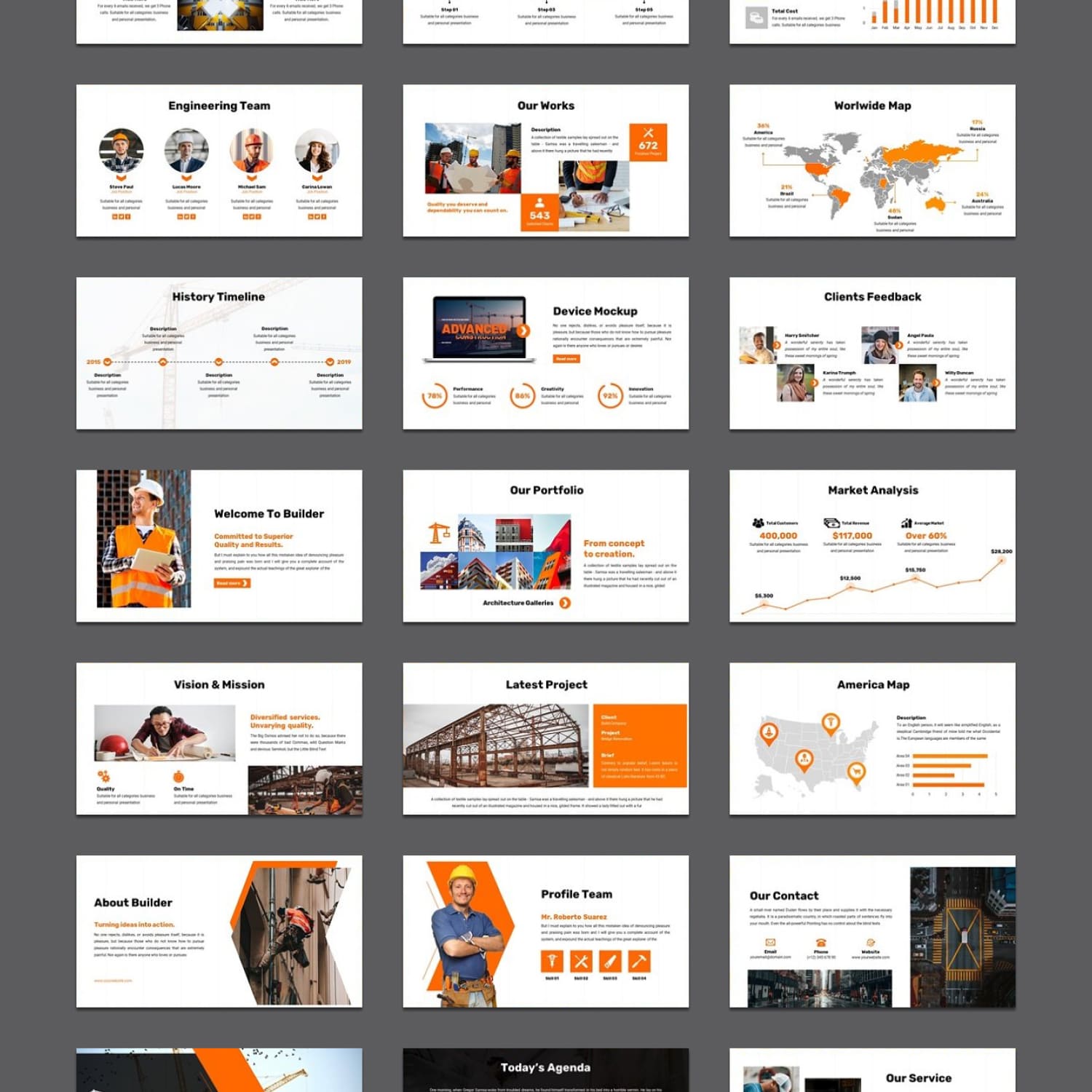 Builder - Construction Powerpoint cover.