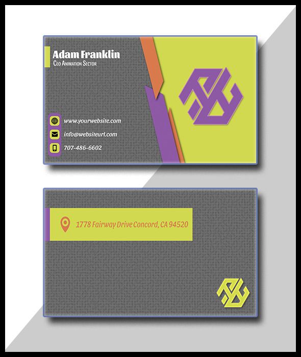 Minimal Creative Business Card Template Front And Back Example.