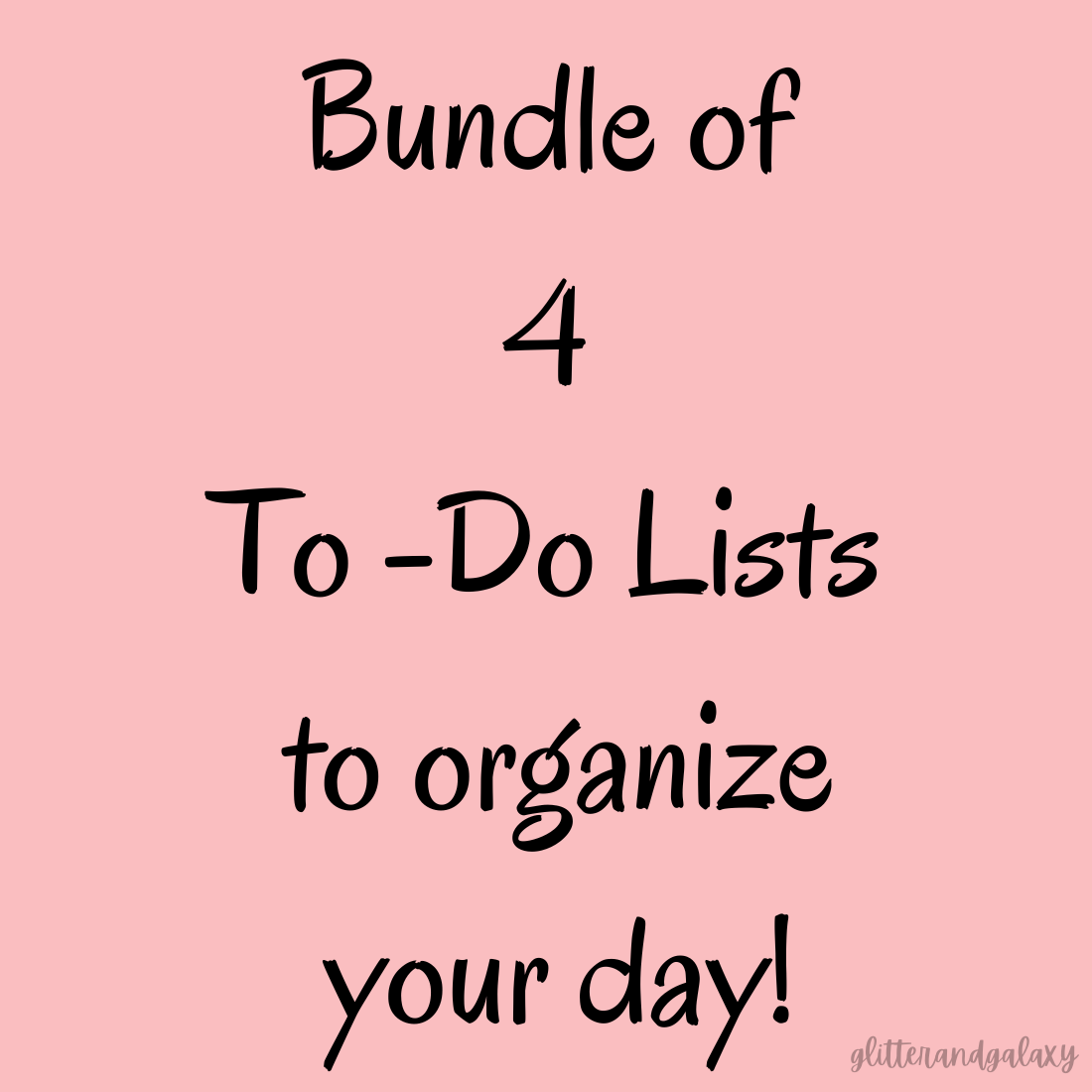 bundle of 4 to do lists to organize your day