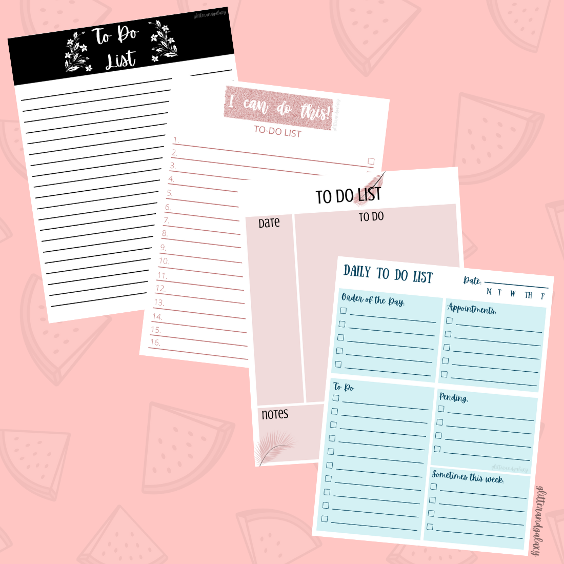 Bundle of 4 To- Do Lists cover image.