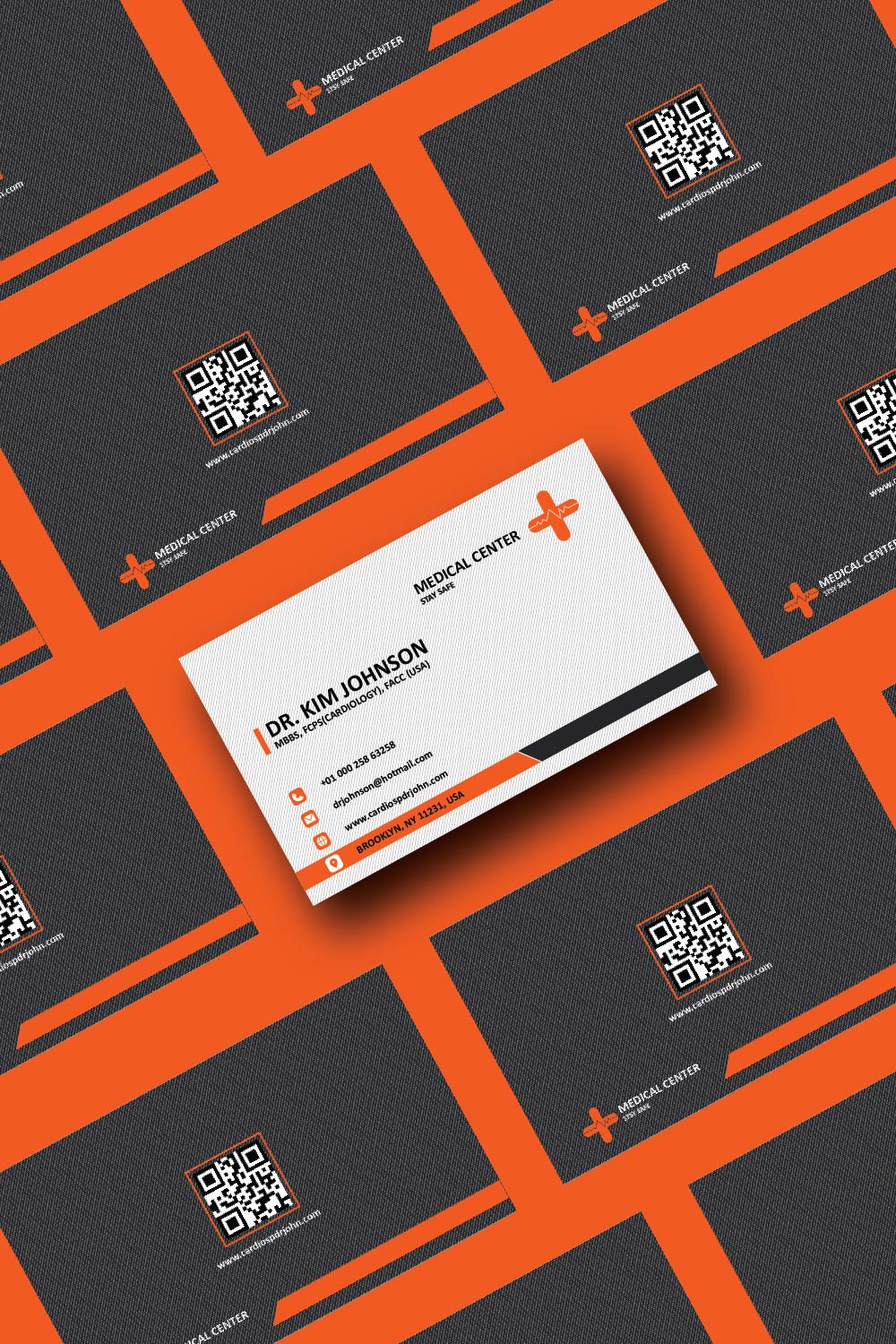 Professional and unique Double sided Business Card Design Template pinterest.