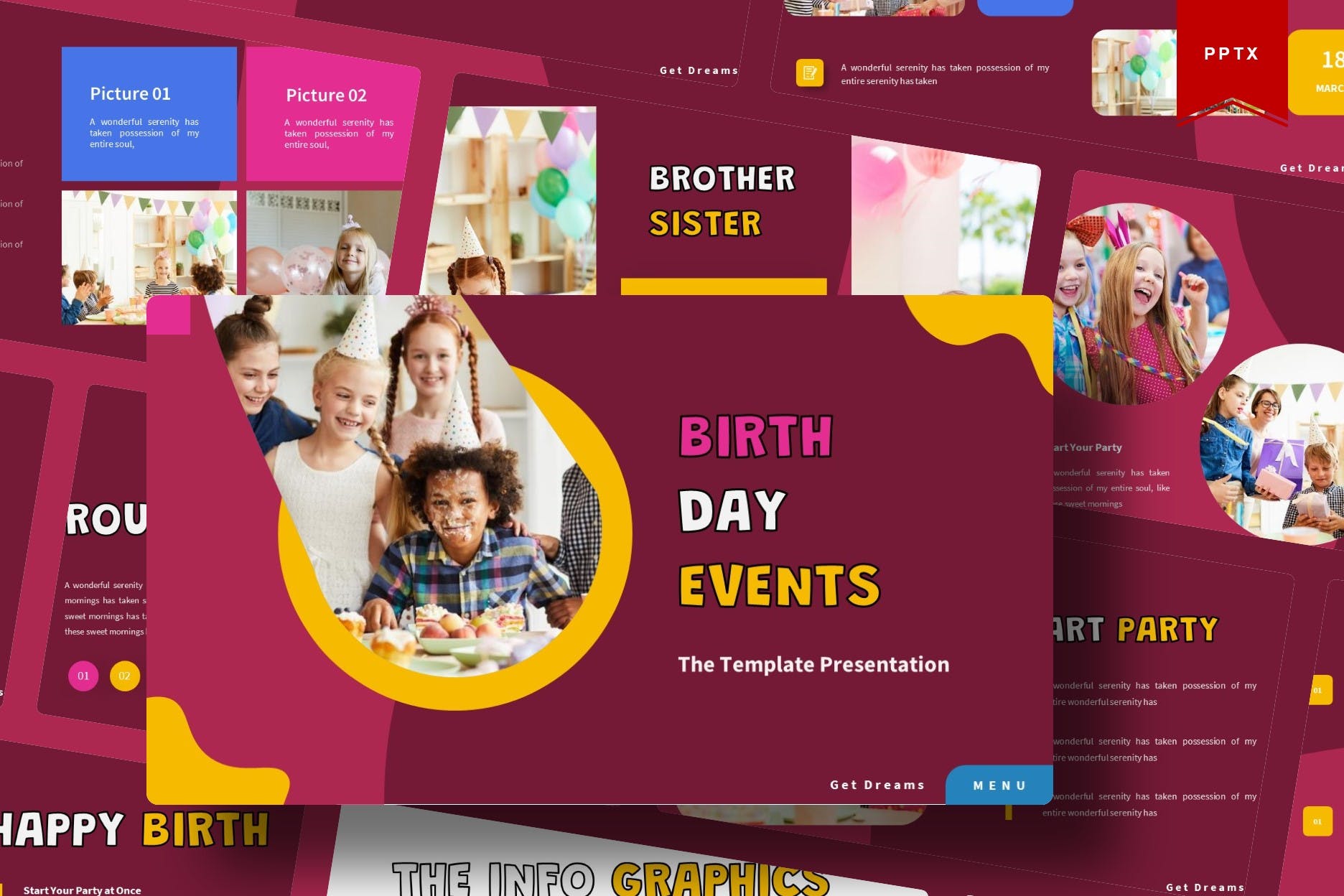 Cover image of Birth Day Events | Powerpoint Template.