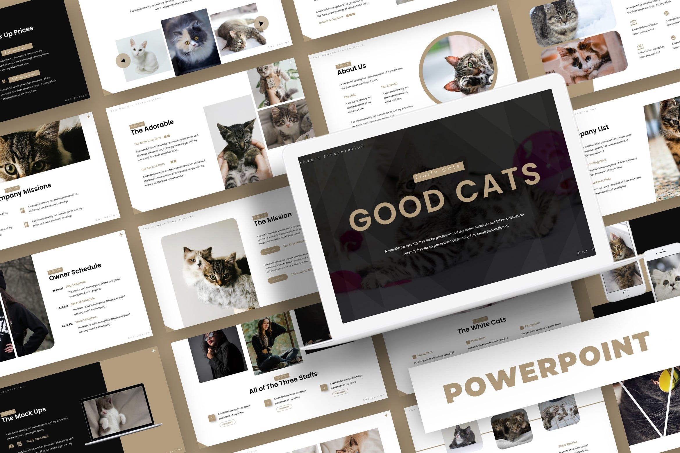 Cover image of Good Cat- Powerpoint Template.