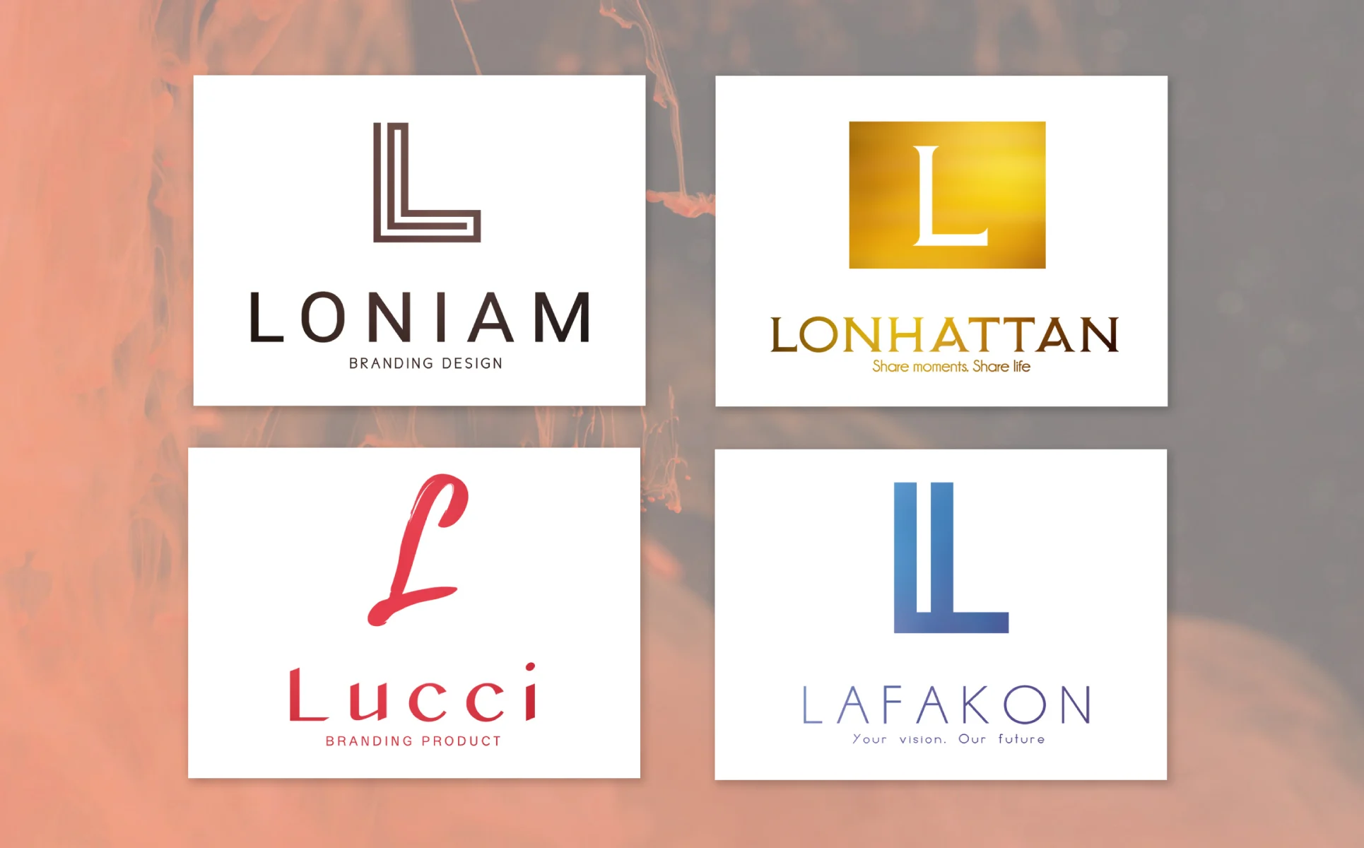 Nice logos designs in different colors.