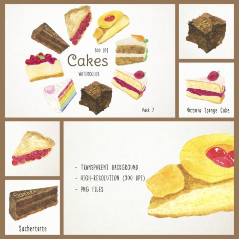 Cakes Clipart Pack 2.