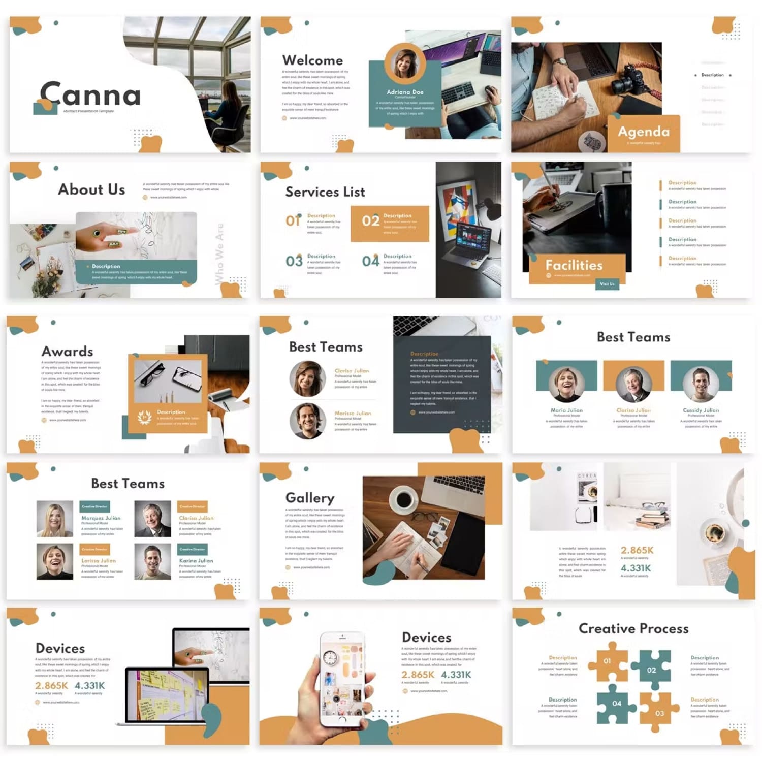 Canna abstract powerpoint template from SlideFactory.