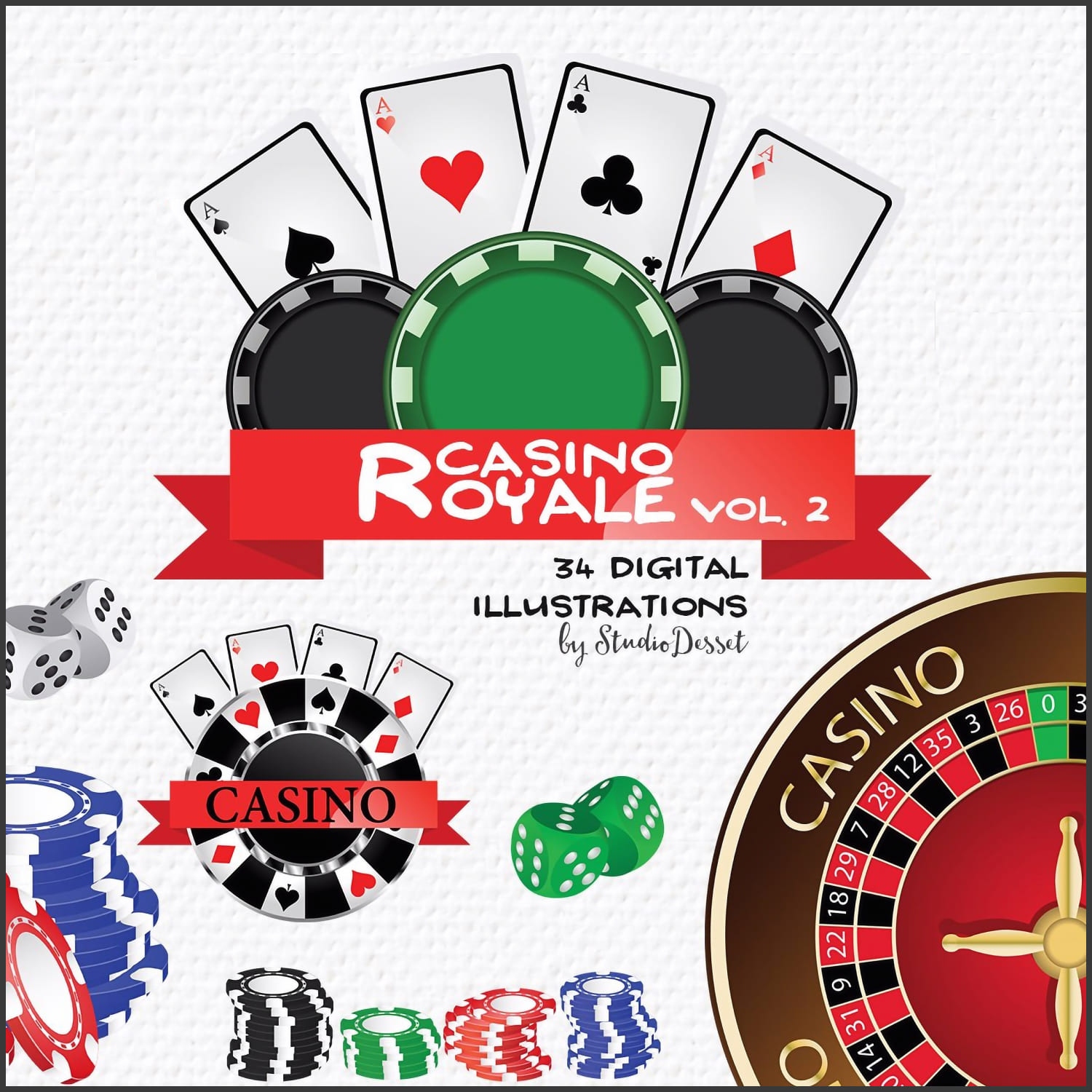 Poker clip art images, casino clip art, royalty free images, commercial  use- Instant Download