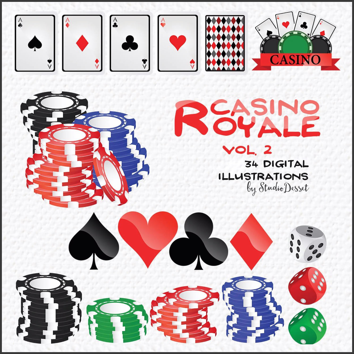 Las vegas clip art - Casino Collection Bundle (3 packs) - digital clipart