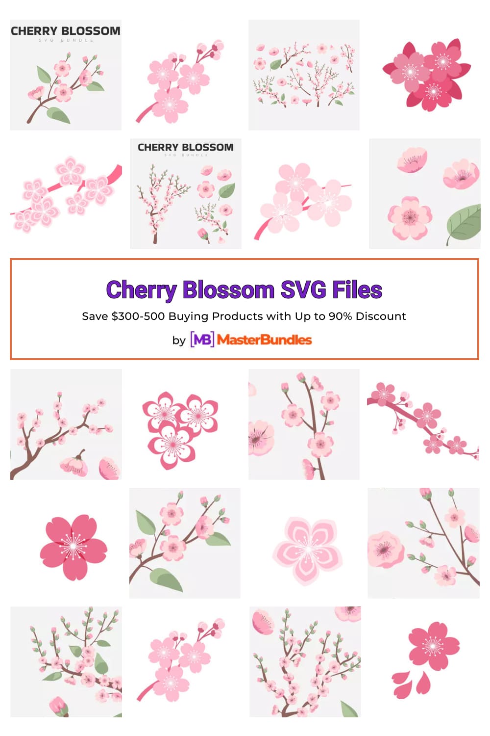 Cherry Blossom SVG Files for pinterest.