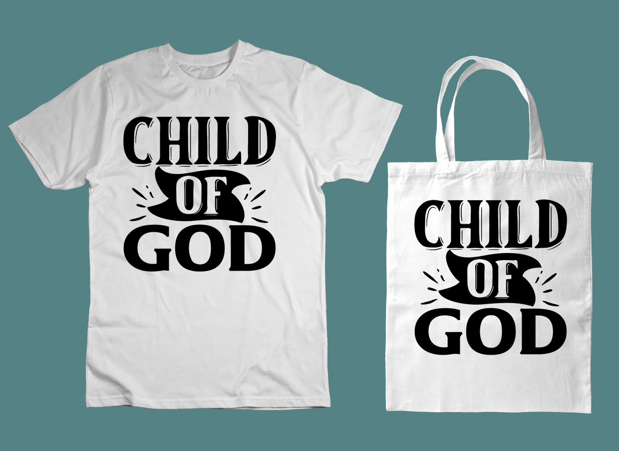 Christian SVG Design Bundle, child of god mockup.