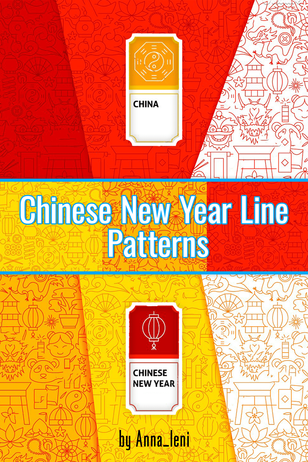 chinese new year line patterns pinterest