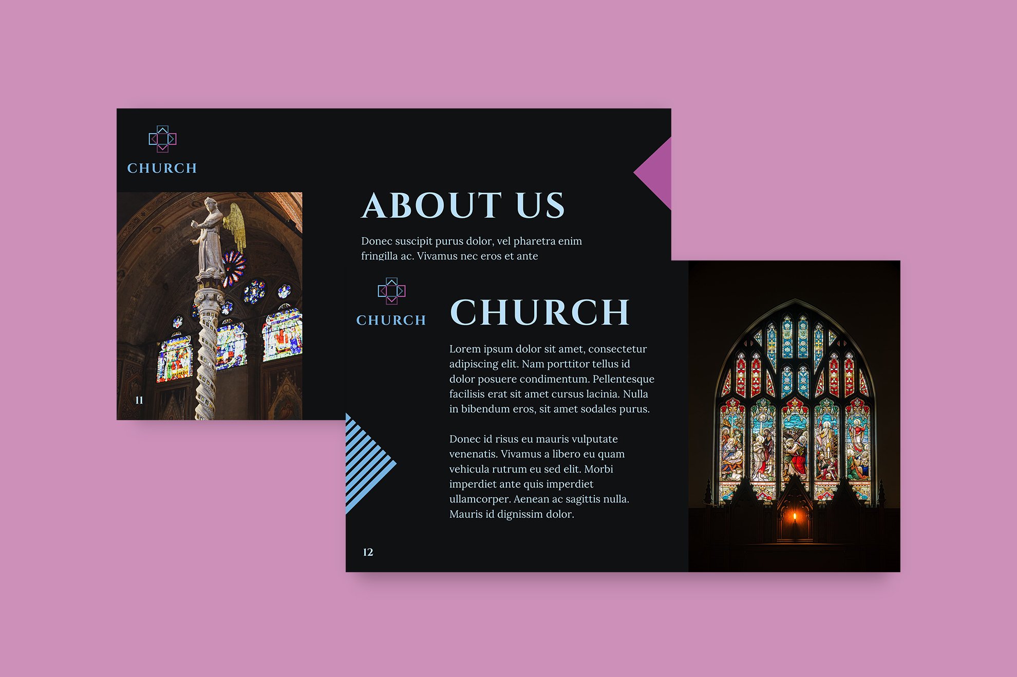 Cool template not just for church topics.