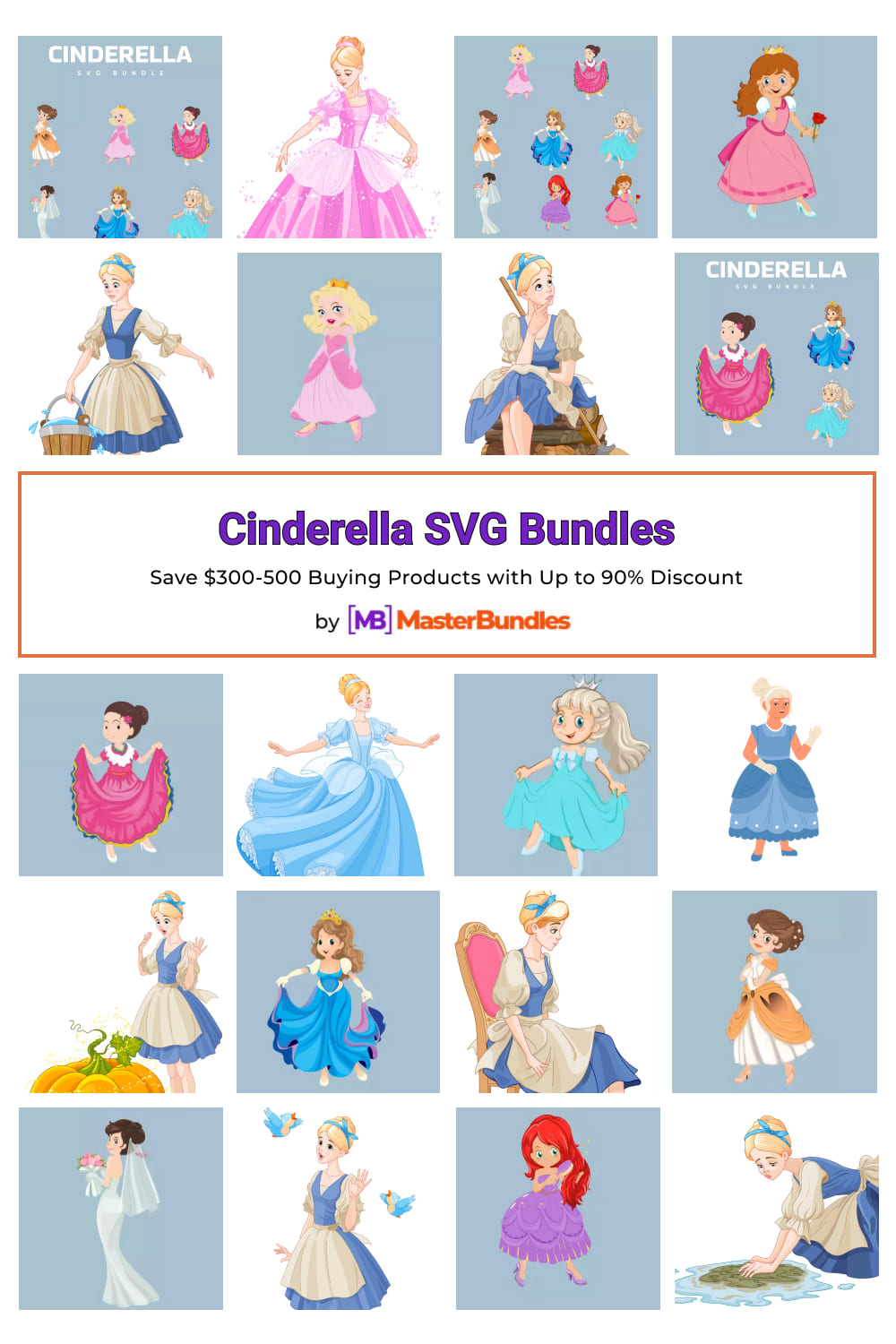Cinderella SVG Bundles for Pinterest.
