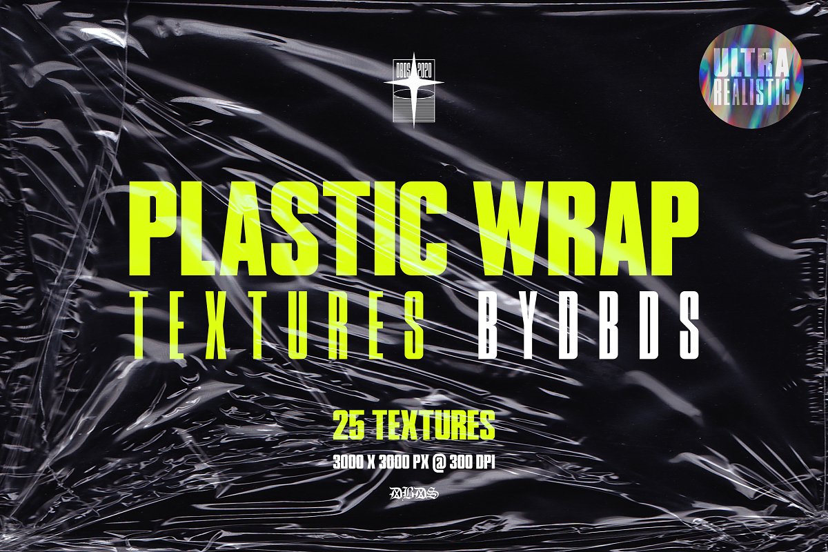 Cover image of 25 Plastic Wrap Textures.