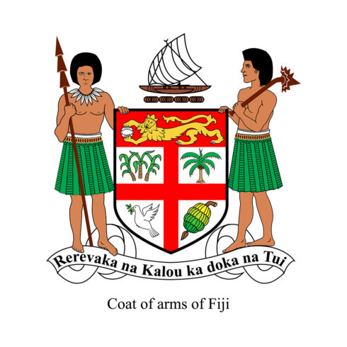 Coat of Arms of Fiji Vector Illustration cover image.