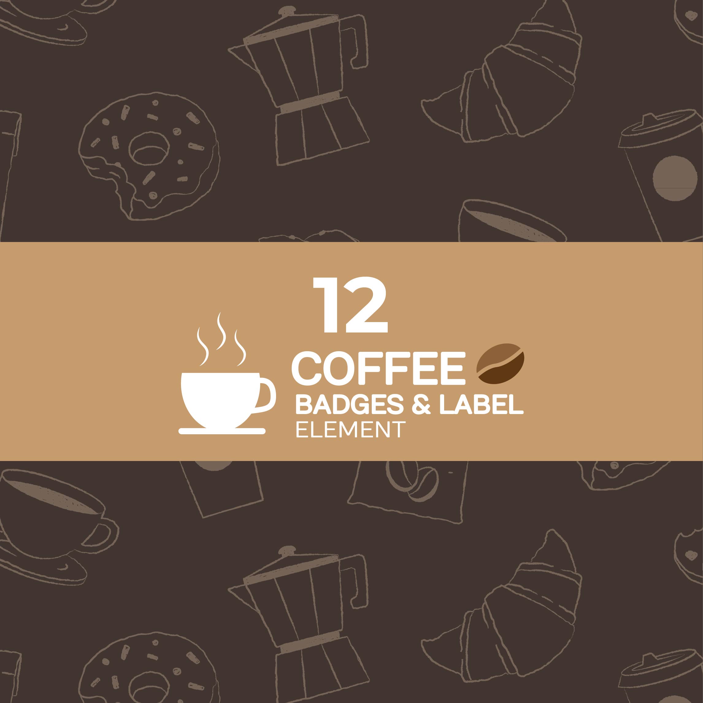 12 Coffee Badges & Lables cover image.