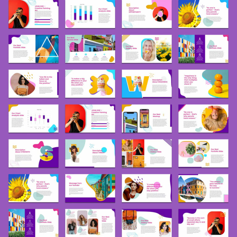 Colorful Pop Art PowerPoint Template MasterBundles   Colorful   Pop Art Powerpoint Template 02 768x768 