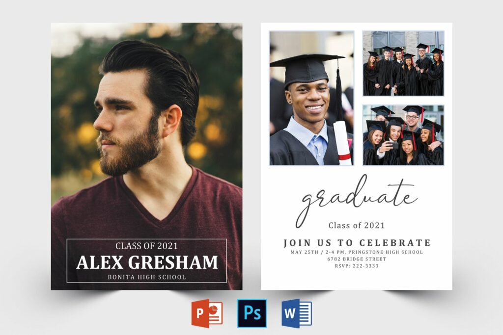 High School Graduation Announcement Template – MasterBundles