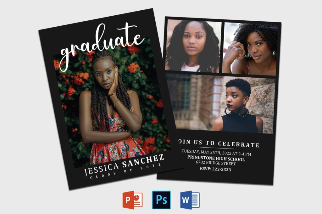 Graduation Announcement Card Template MasterBundles Graduation Announcement Card Template MasterBundles