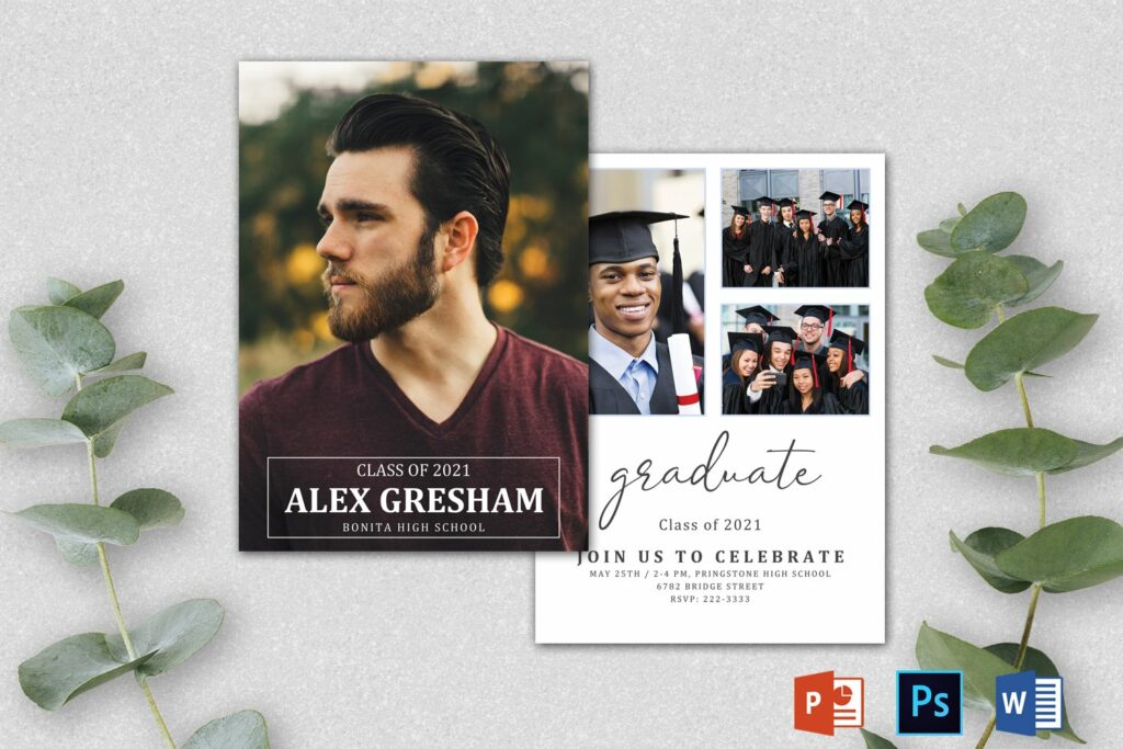 High School Graduation Announcement Template – MasterBundles