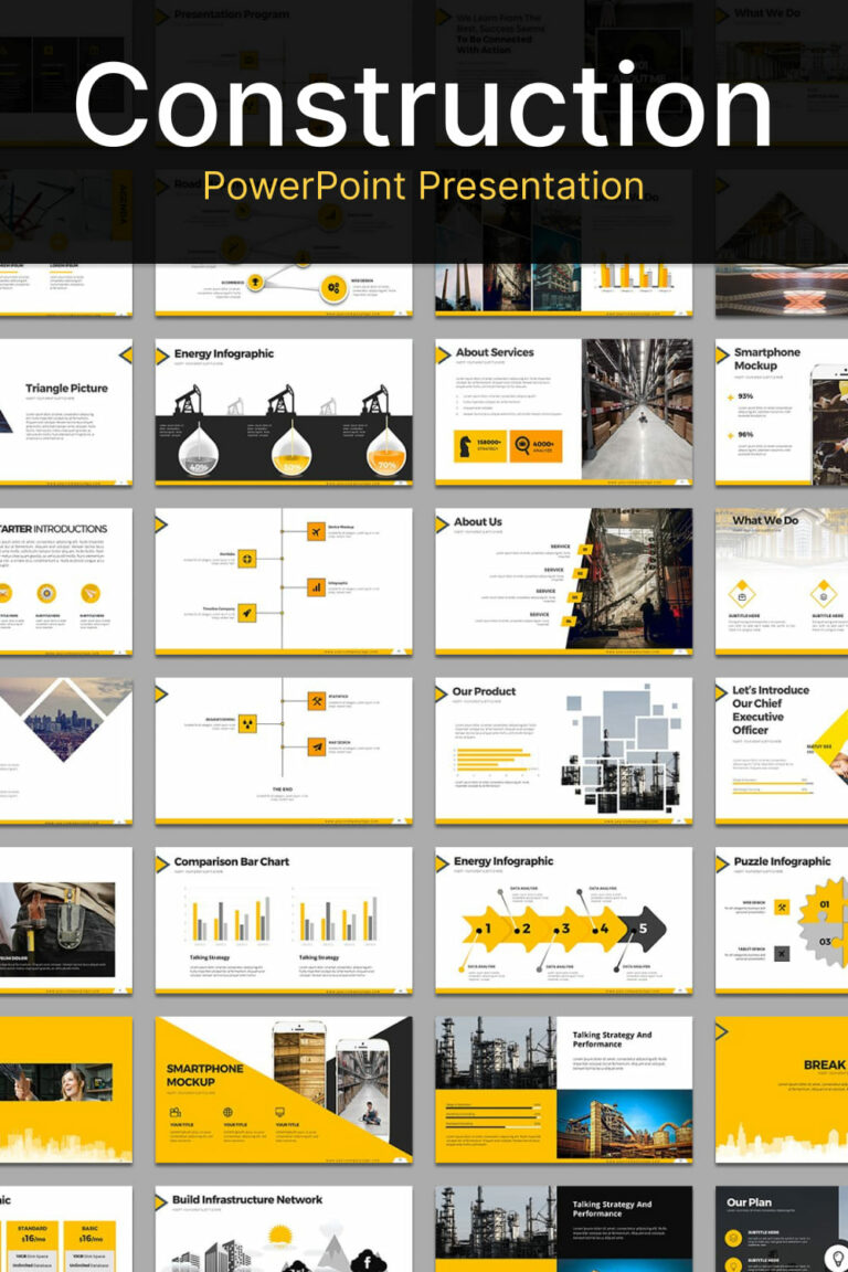 Construction PowerPoint Presentation 400 Slides – MasterBundles