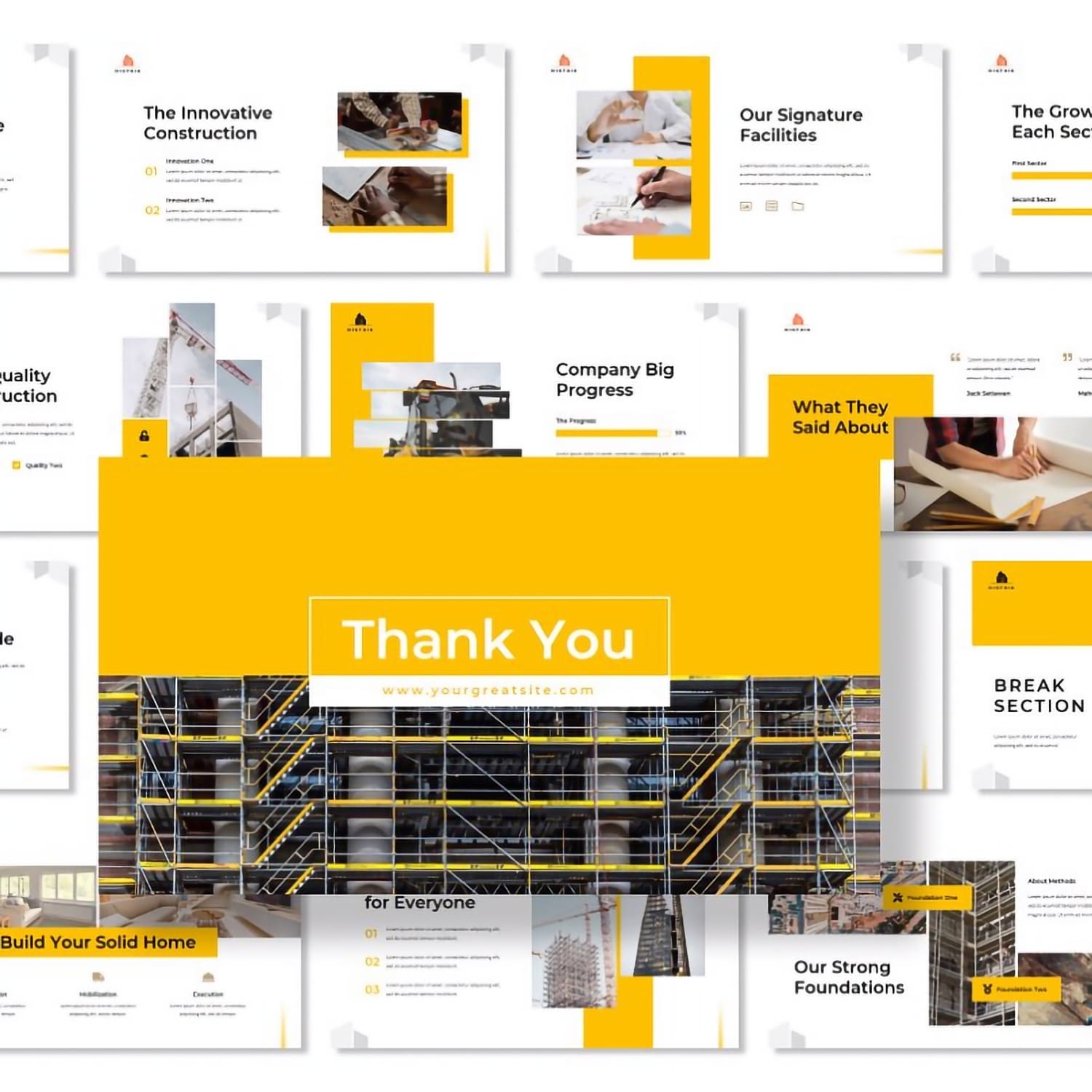 Construction Presentation Powerpoint cover.