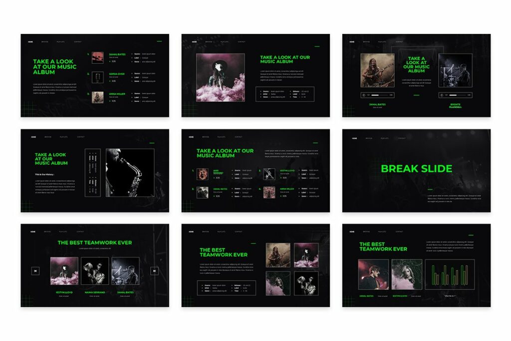 Distortion Powerpoint Background Distortion - Music Powerpoint – MasterBundles