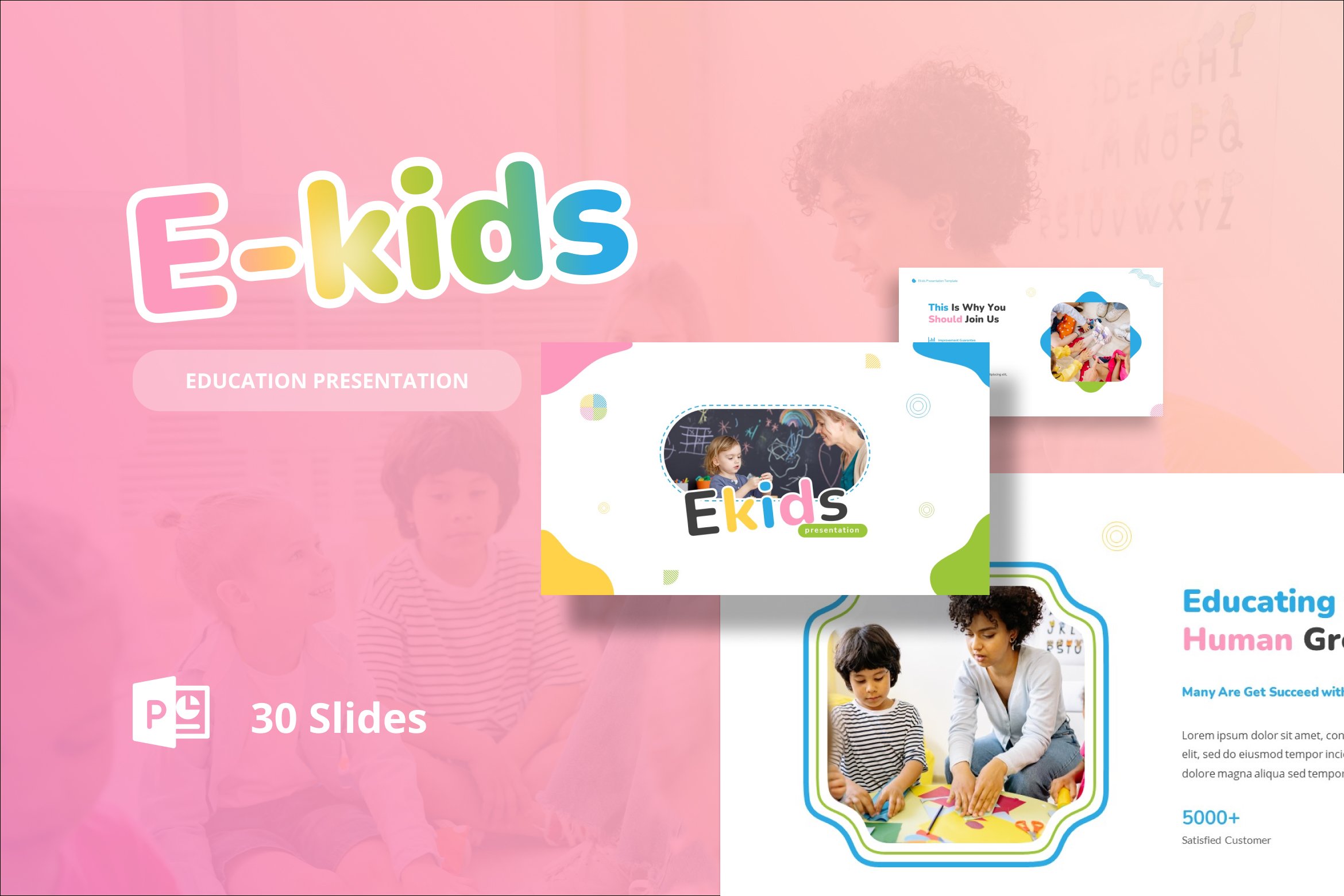 Pink template for kids topics.