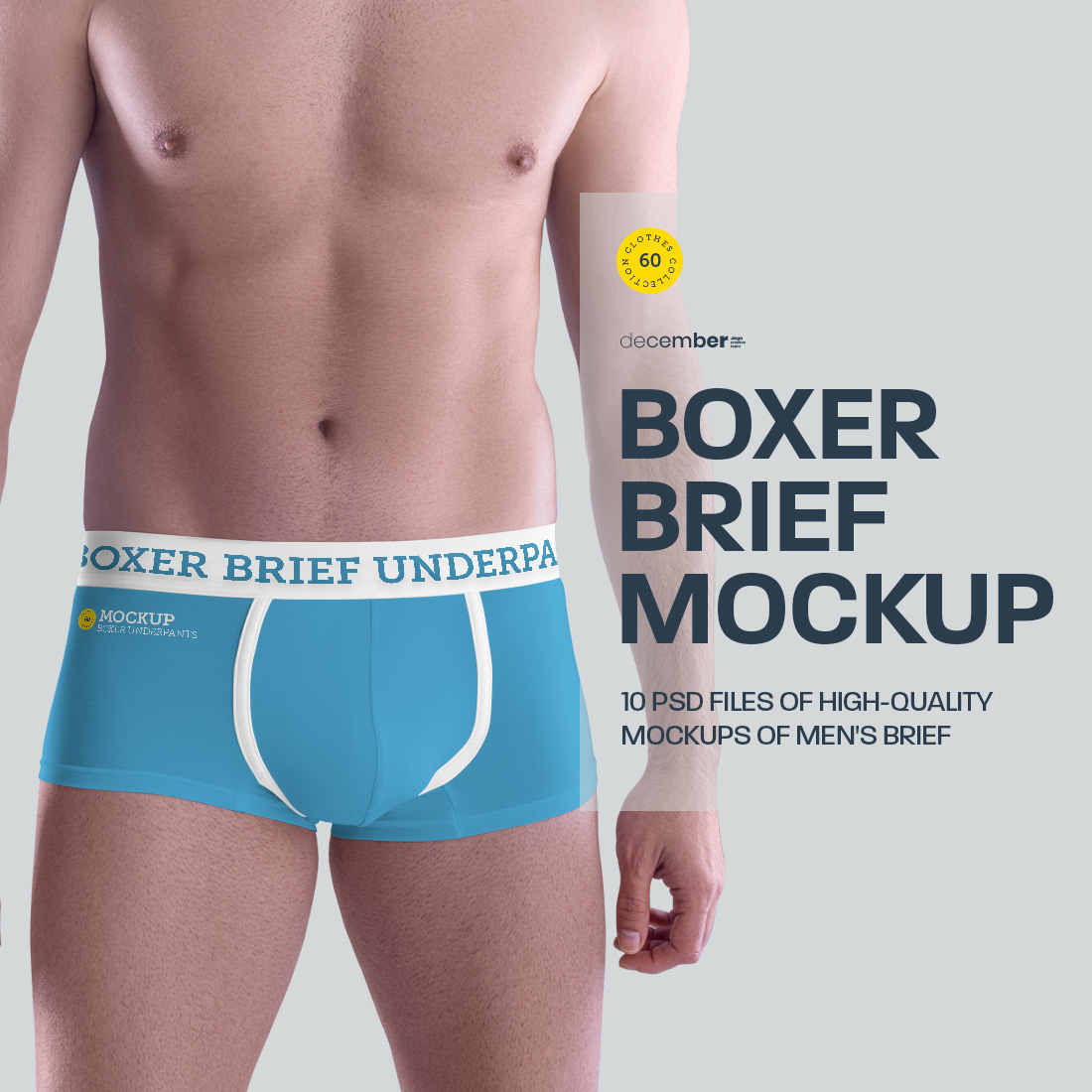 Premium PSD  Boxer briefs for mens mockup
