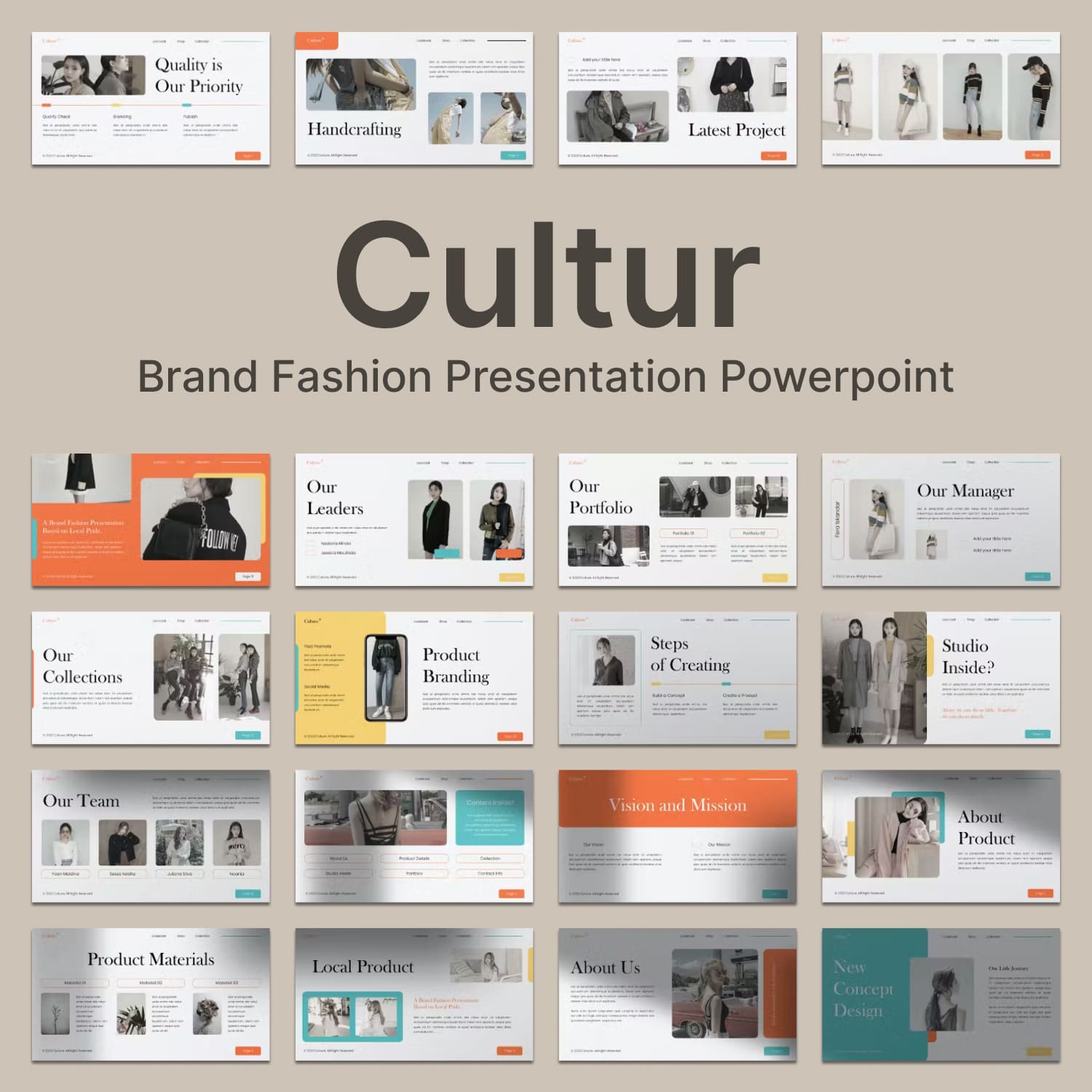 Culture brand fashion presentation powerpoint - main image preview.