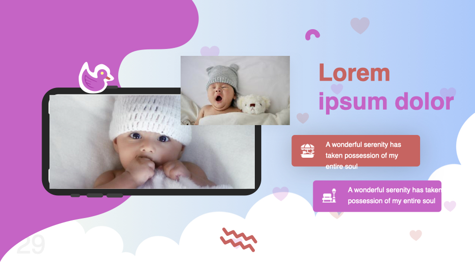Cute Baby Presentation Template - tablet.