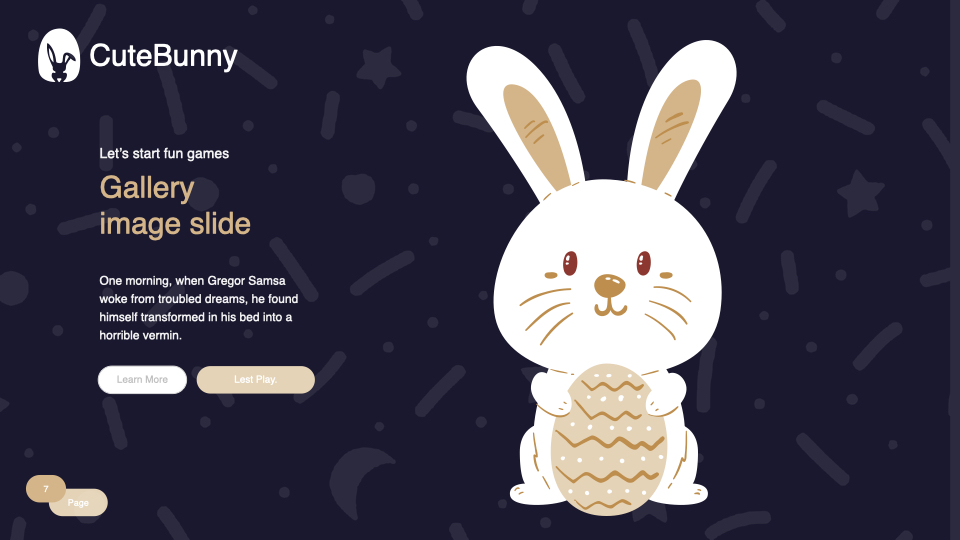 So cute bunny with a nice text section.