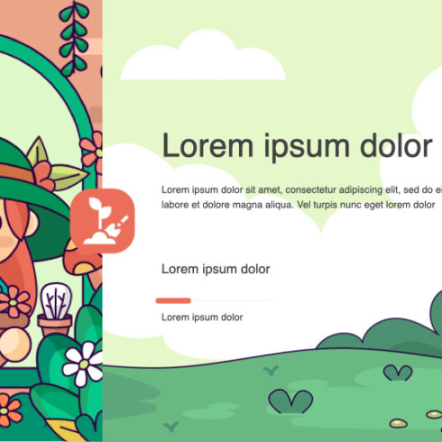 Cute Gardening Google Slides Theme | MasterBundles