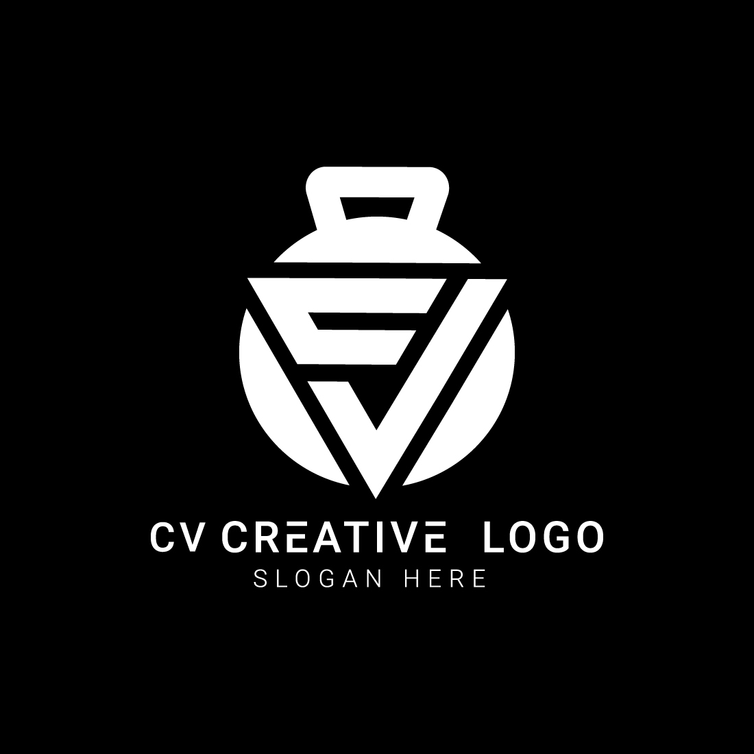 9 Creative Monogram Letter Logo Bundle CV design.