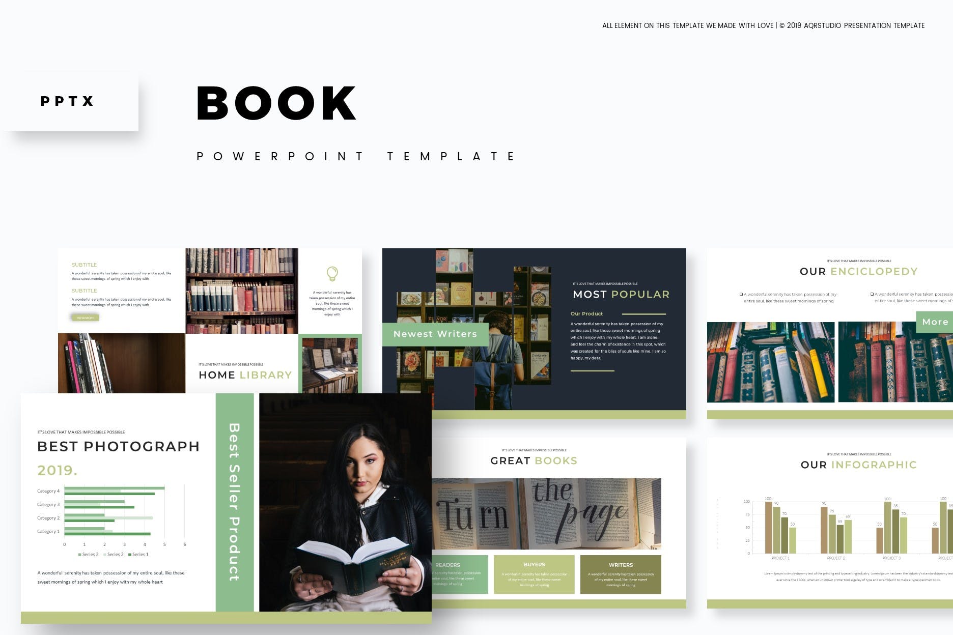 Cover image of Book - Powerpoint Template.
