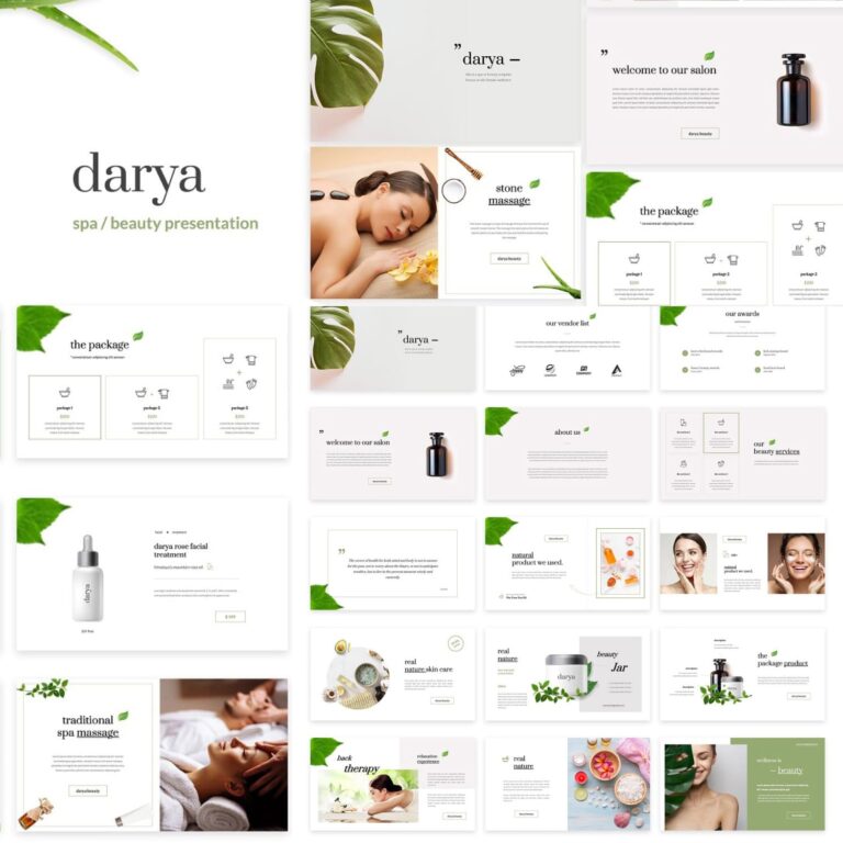 Darya - Beauty Powerpoint Template – MasterBundles