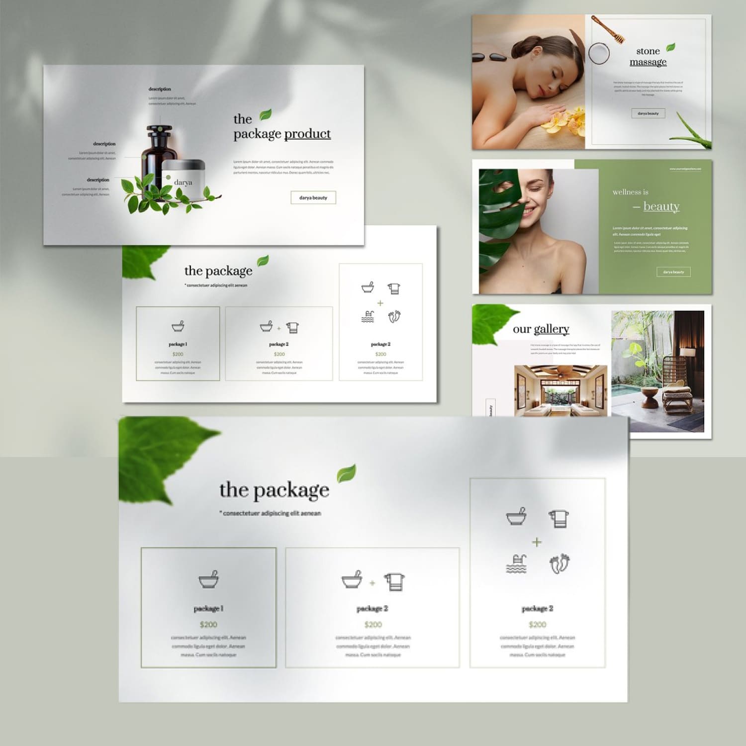 Darya - Beauty Powerpoint Template cover.