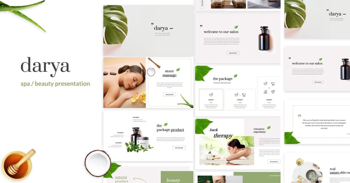 Eco green template for beauty industry.