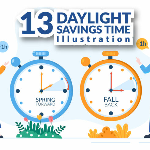 13 Daylight Savings Time Illustration | MasterBundles