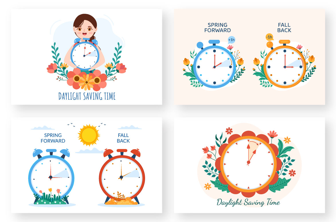 13 Daylight Savings Time Illustration Four Examples.