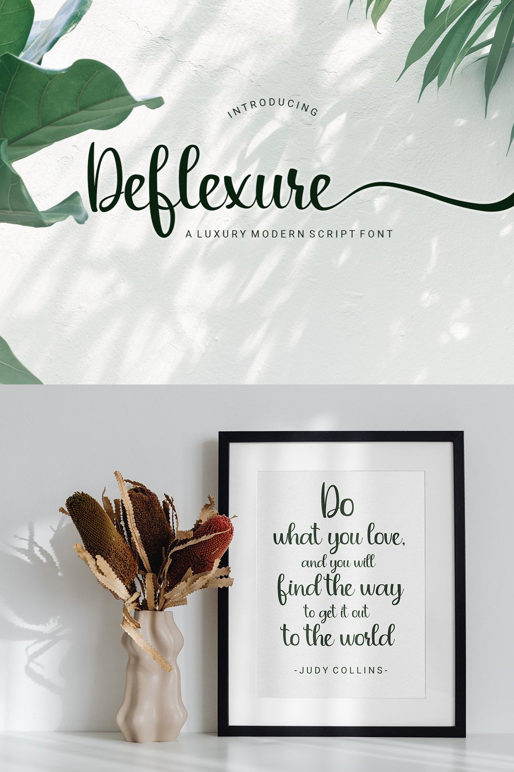 Deflexure - A Luxury Script Font pinterest image.