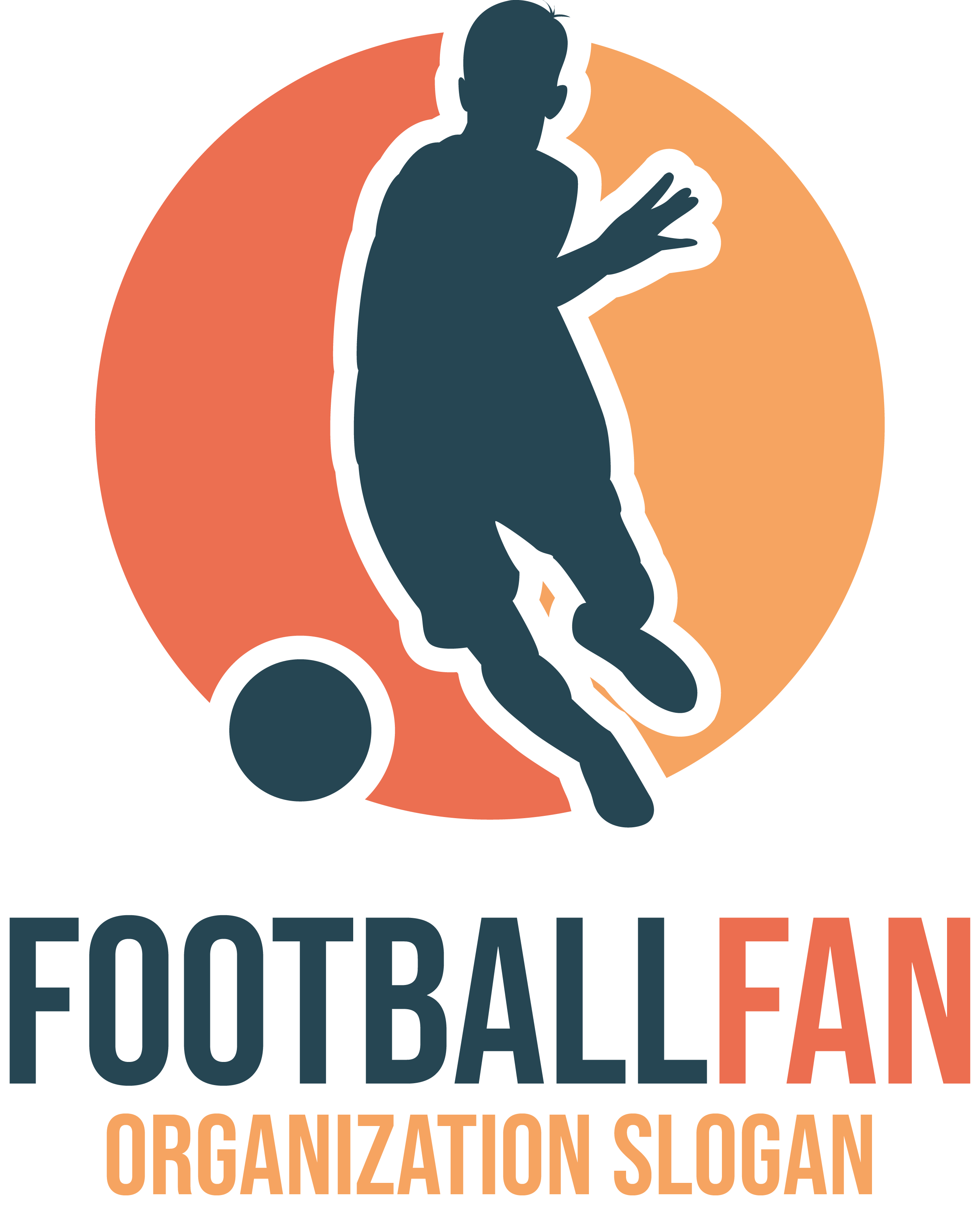10 Football Fan Logos Preparing Player.