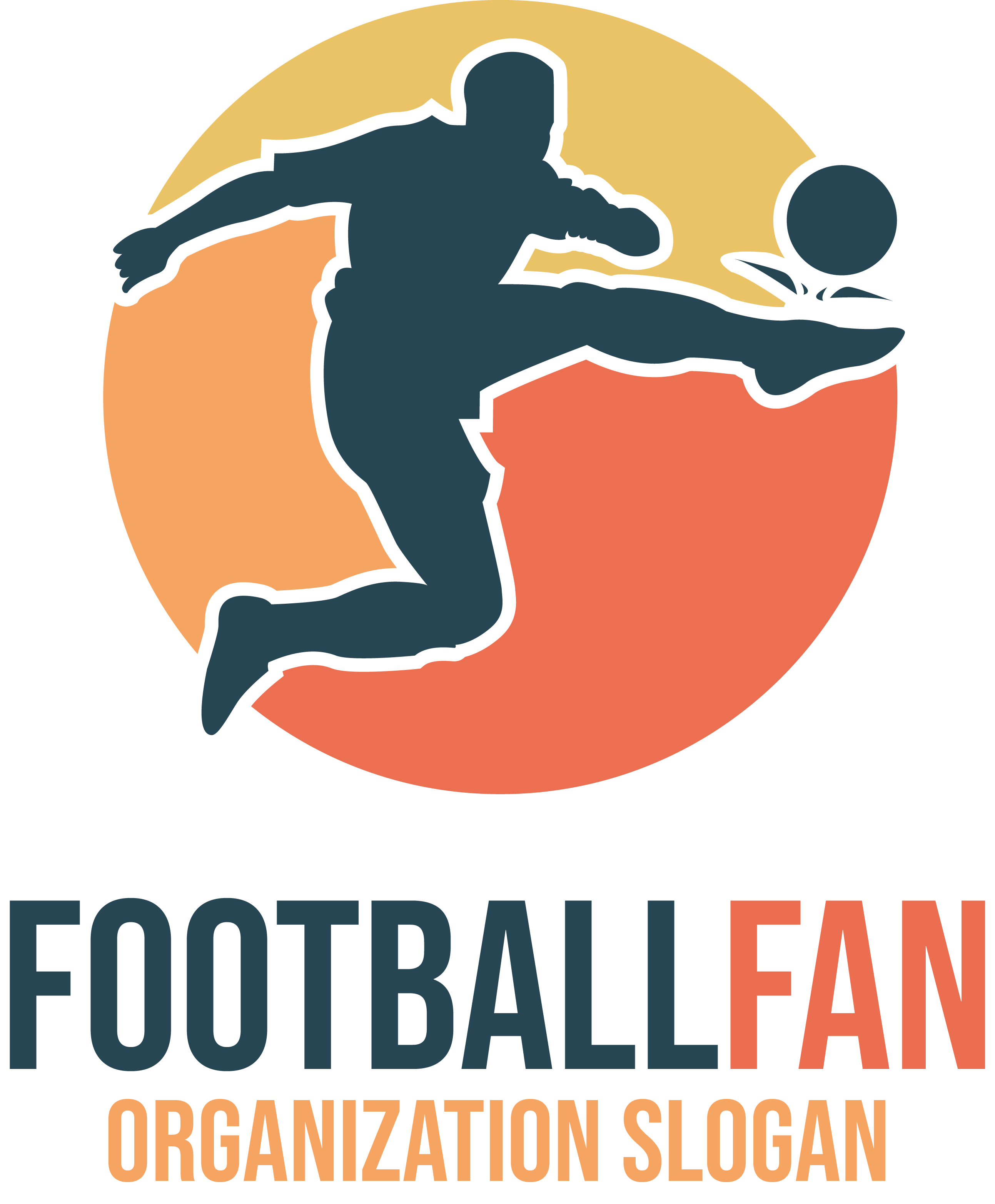 10 Football Fan Logos Kicking.