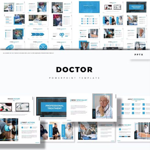 Doctor powerpoint template - main image preview.