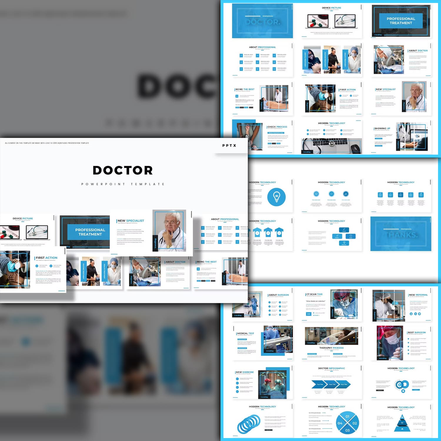 Doctor powerpoint template from aqrstudio.