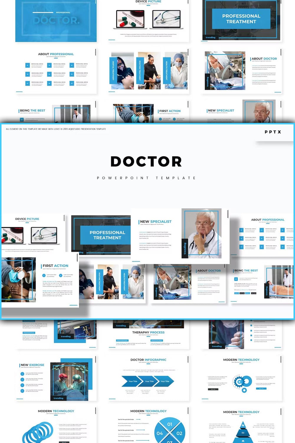 Doctor powerpoint template - pinterest image preview.