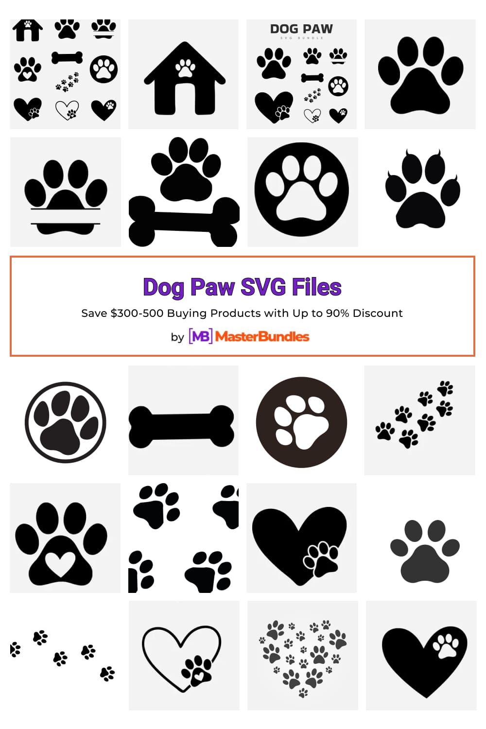 Dog Paw SVG Files for pinterest.