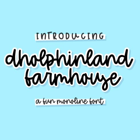 Dholphinland Modern Cursive Font cover image.